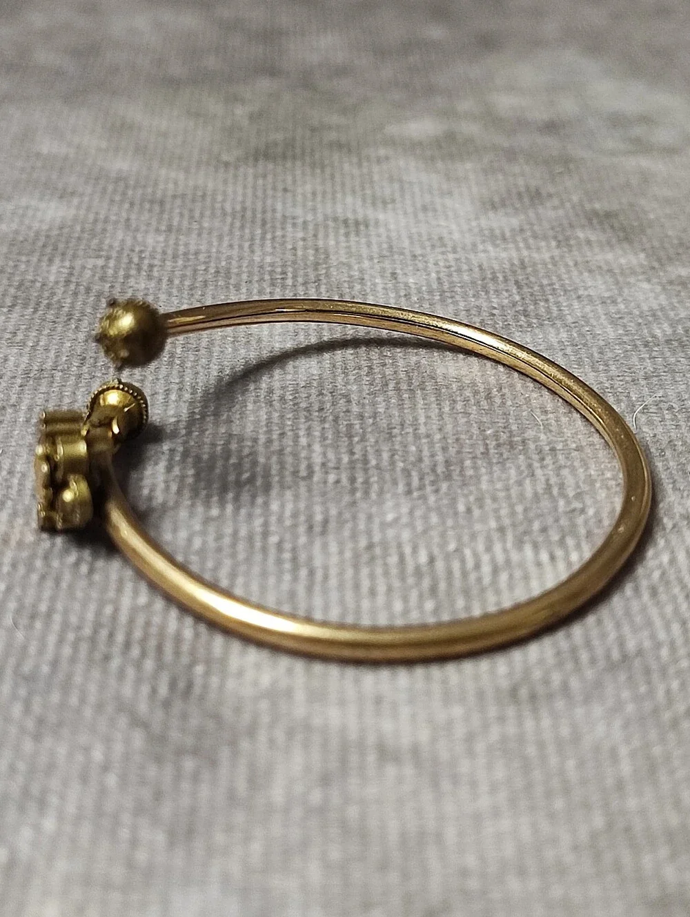 Pulled Pair of Gold Tone Goldtone Victorian Children's Classic Bracelets Vintage